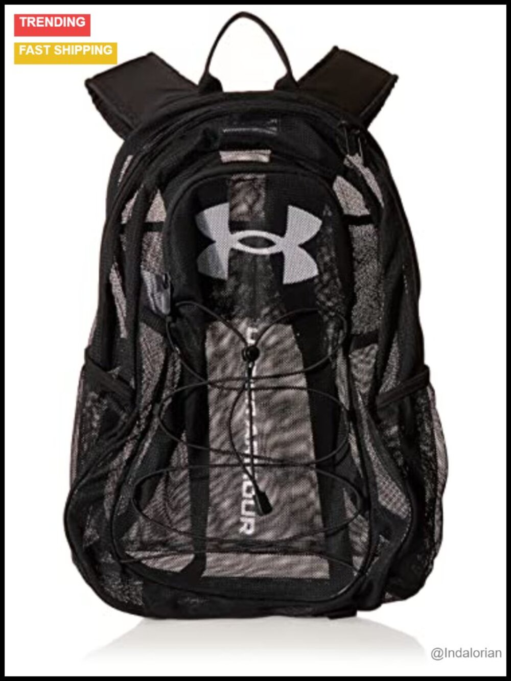 Durable Mesh Backpack with Laptop Sleeve, Padded Straps, Water Bottle Pockets